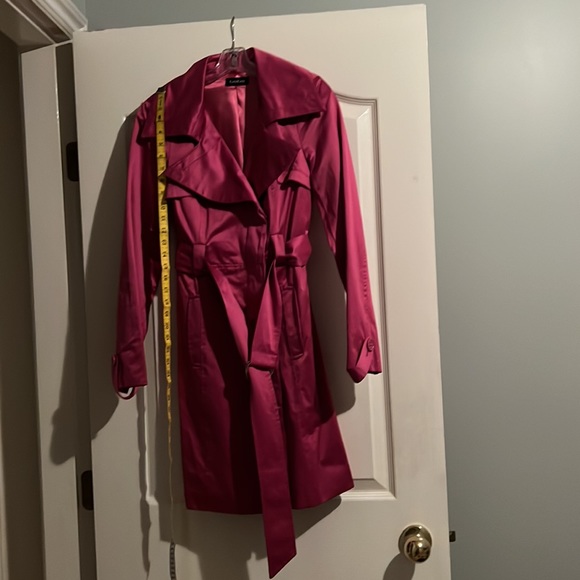 Pink Magenta Trench Coat - Picture 5 of 5